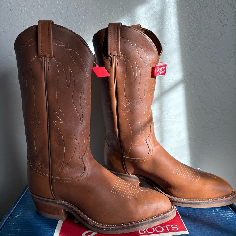 Tony Lama 4013 Brown Leather Western Boots | Men’s 8.5 EE | Discontinued | NWT